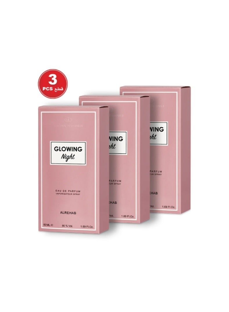 عطر جلوينج نايت 50 مل - 3قطع